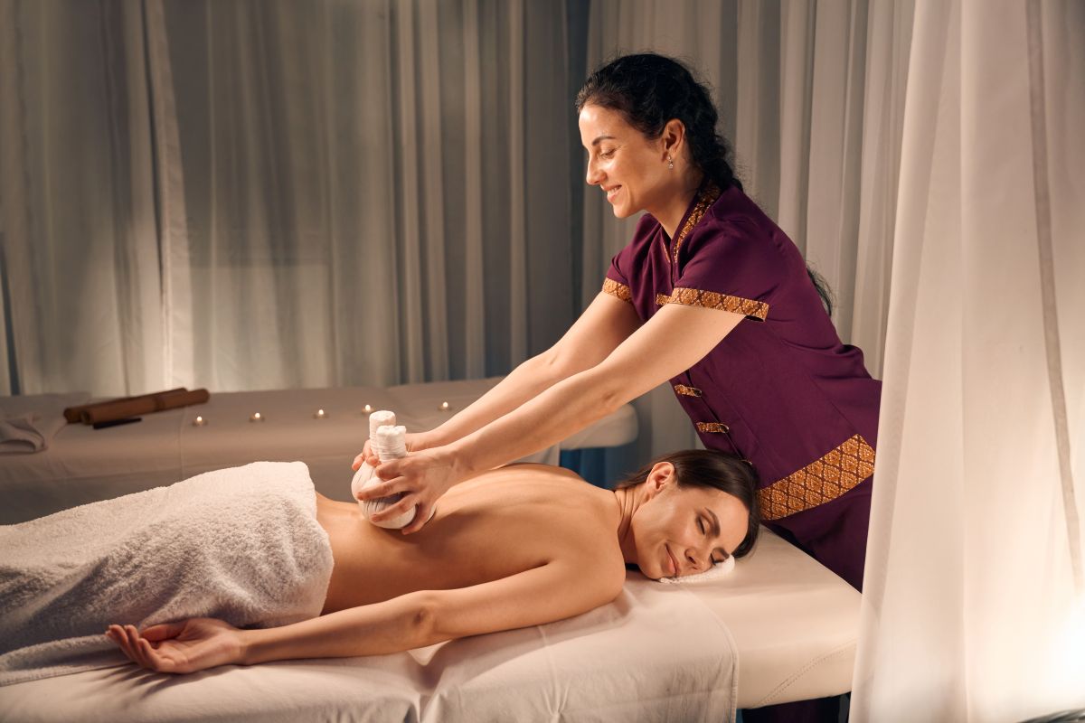 Spa behandlingsrom med havutsikt