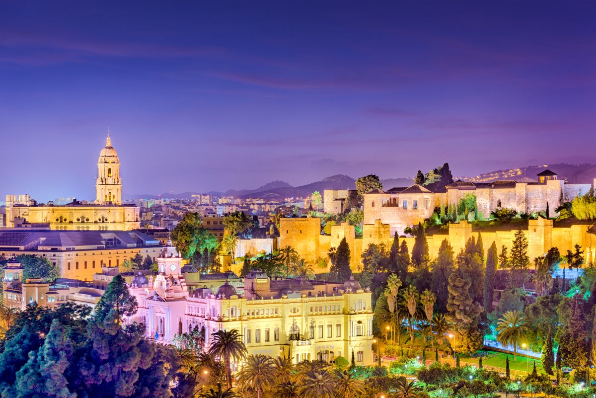 Málaga historiske sentrum med katedral